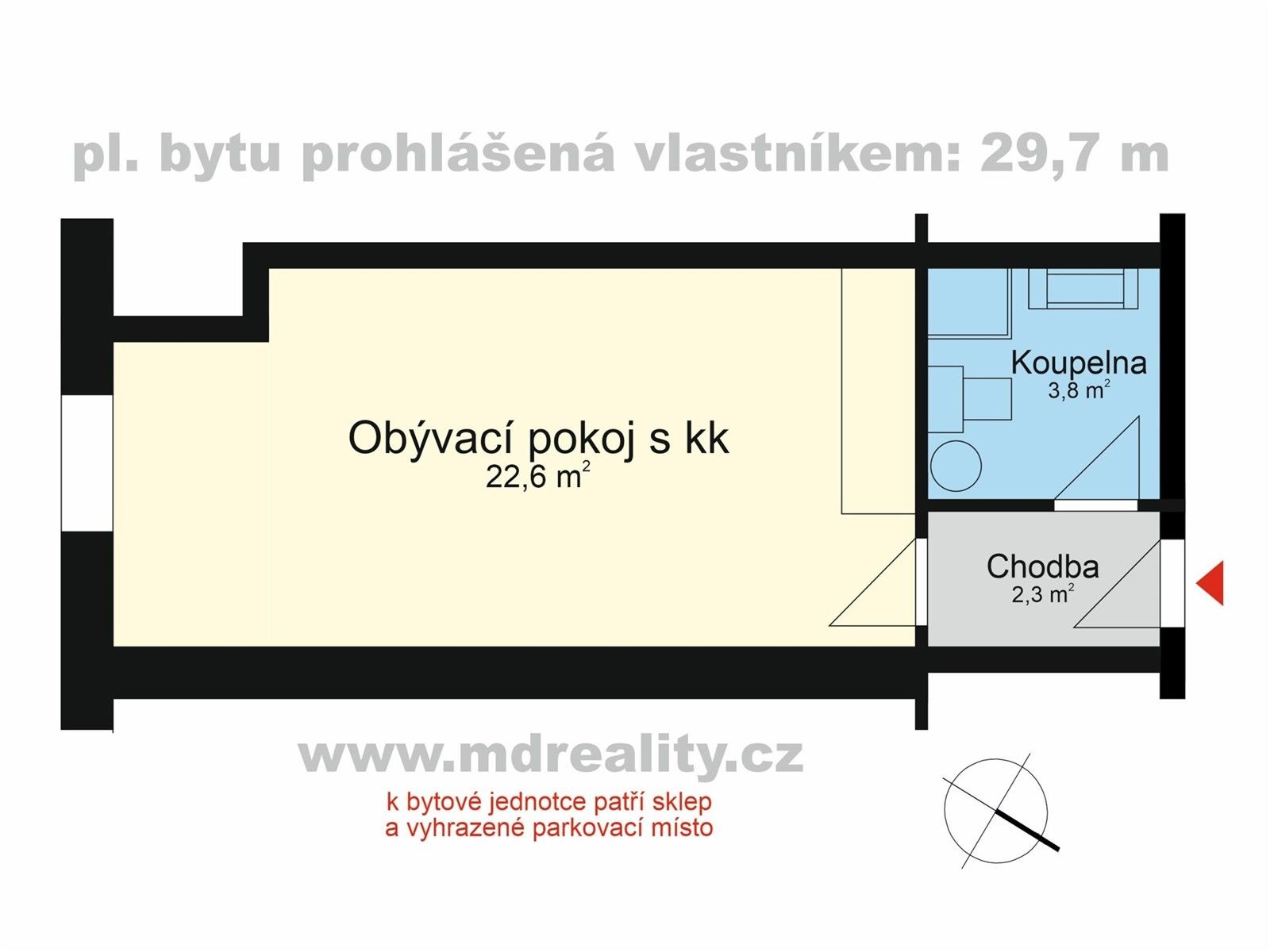 Prodej byt 1+kk - Palackého, Ostrava, 31 m²