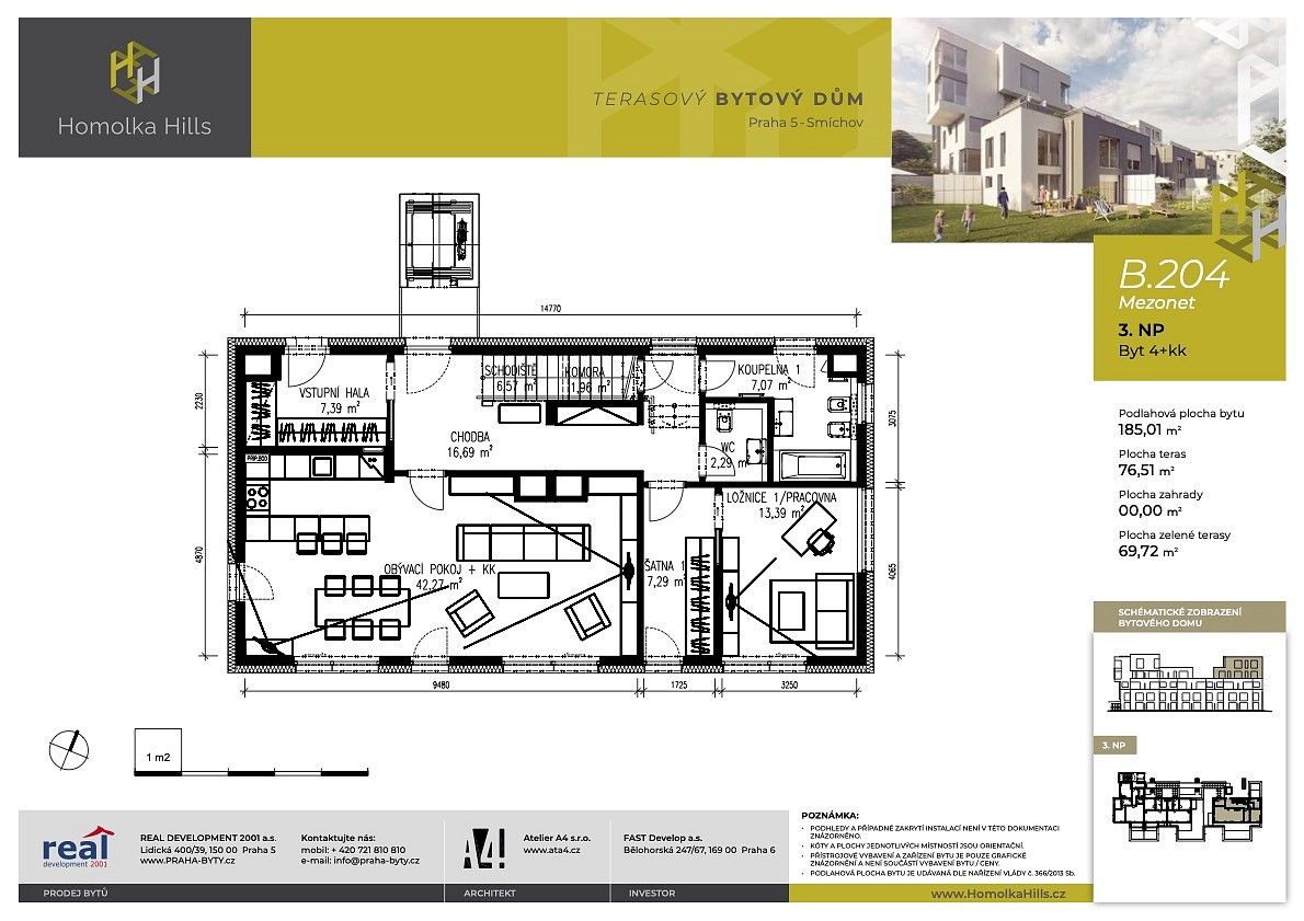 Byt 5+kk · 185 m² · Akáciová, Praha 5 - Smíchov - 4