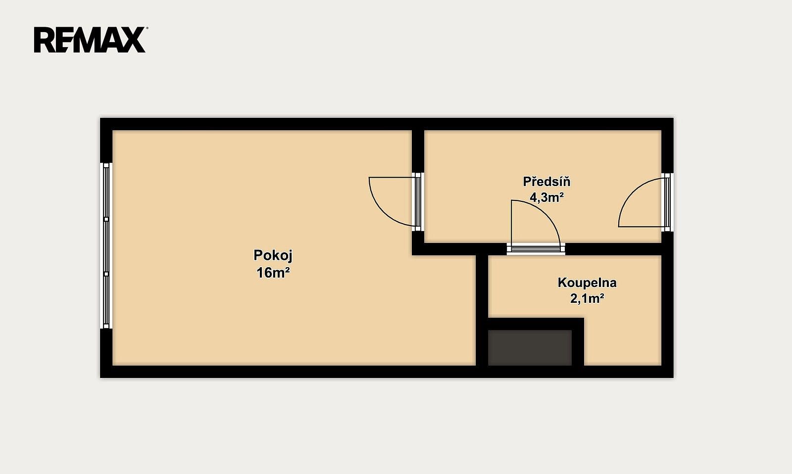 Byt 1+kk · 23 m² · Halasovo náměstí, Brno - Lesná - 4