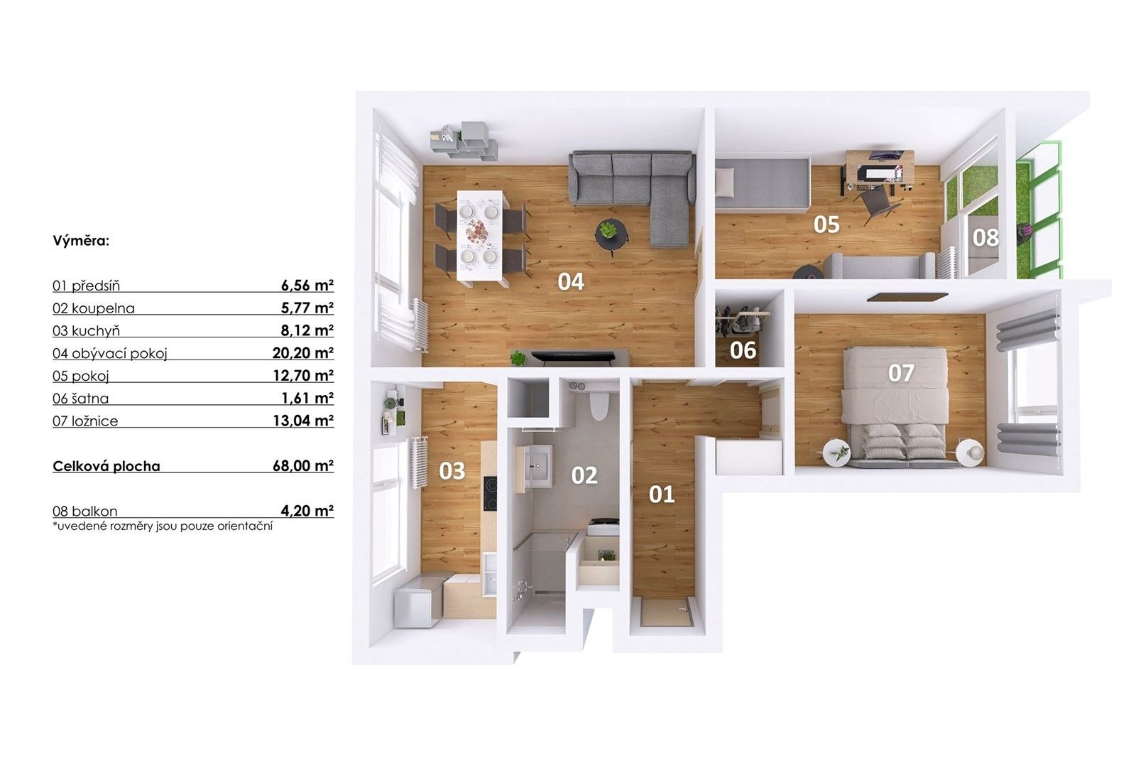 Prodej byt 3+1 - Wassermannova, Praha, 69 m²