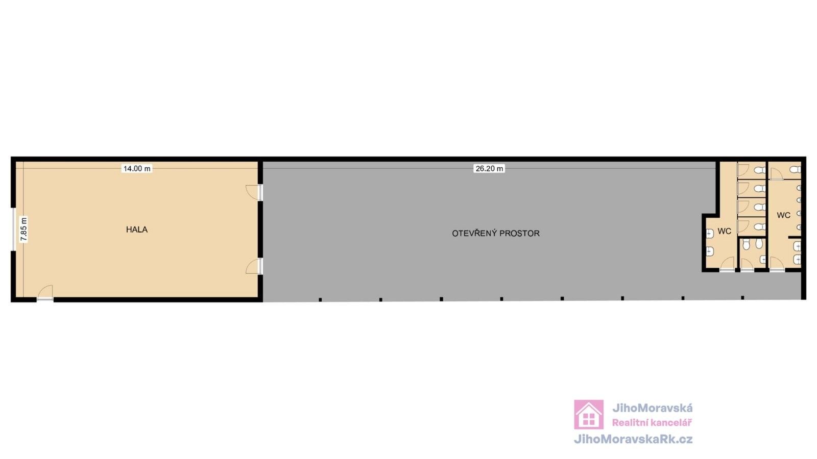 Pronájem sklad - Nádražní, Velké Pavlovice, 315 m² - 5