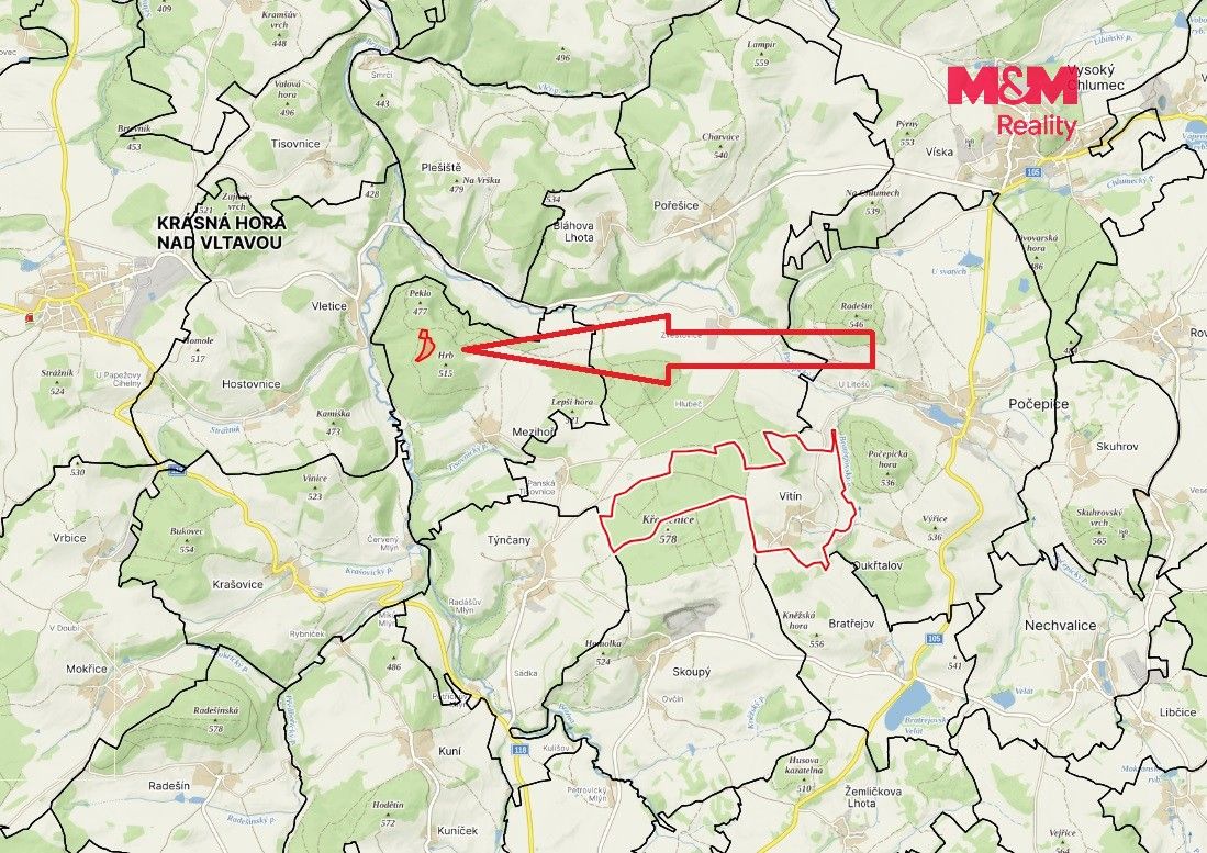 Prodej pozemek pro bydlení - Petrovice u Sedlčan, 262 55 - 2