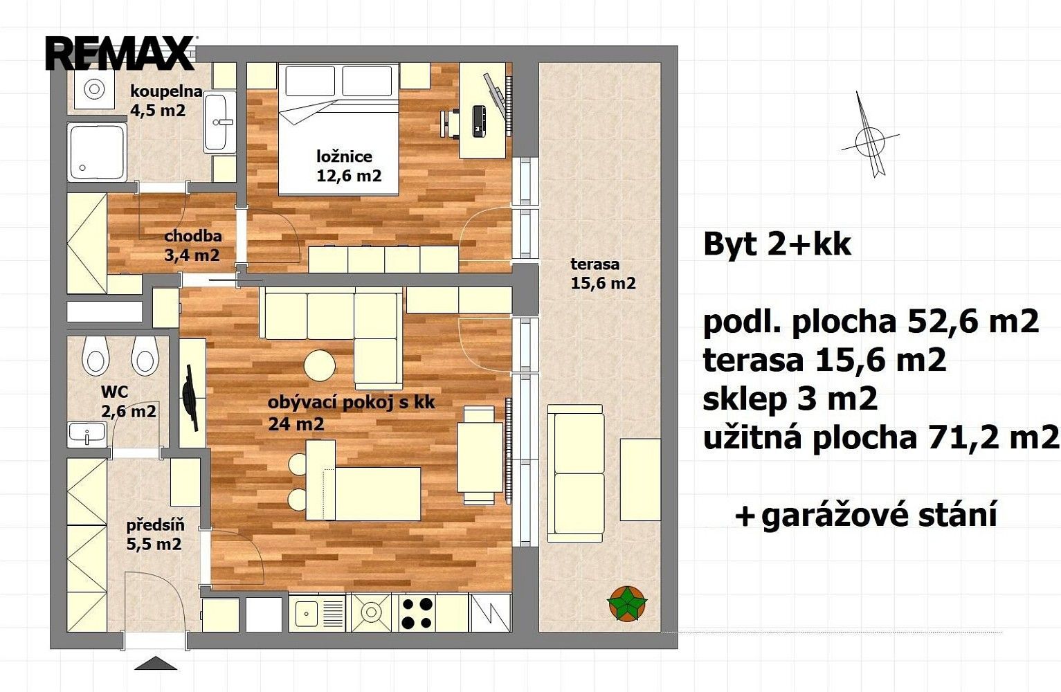 Byt 2+kk · 68 m² · Laténská, Praha 5 - Jinonice - 3
