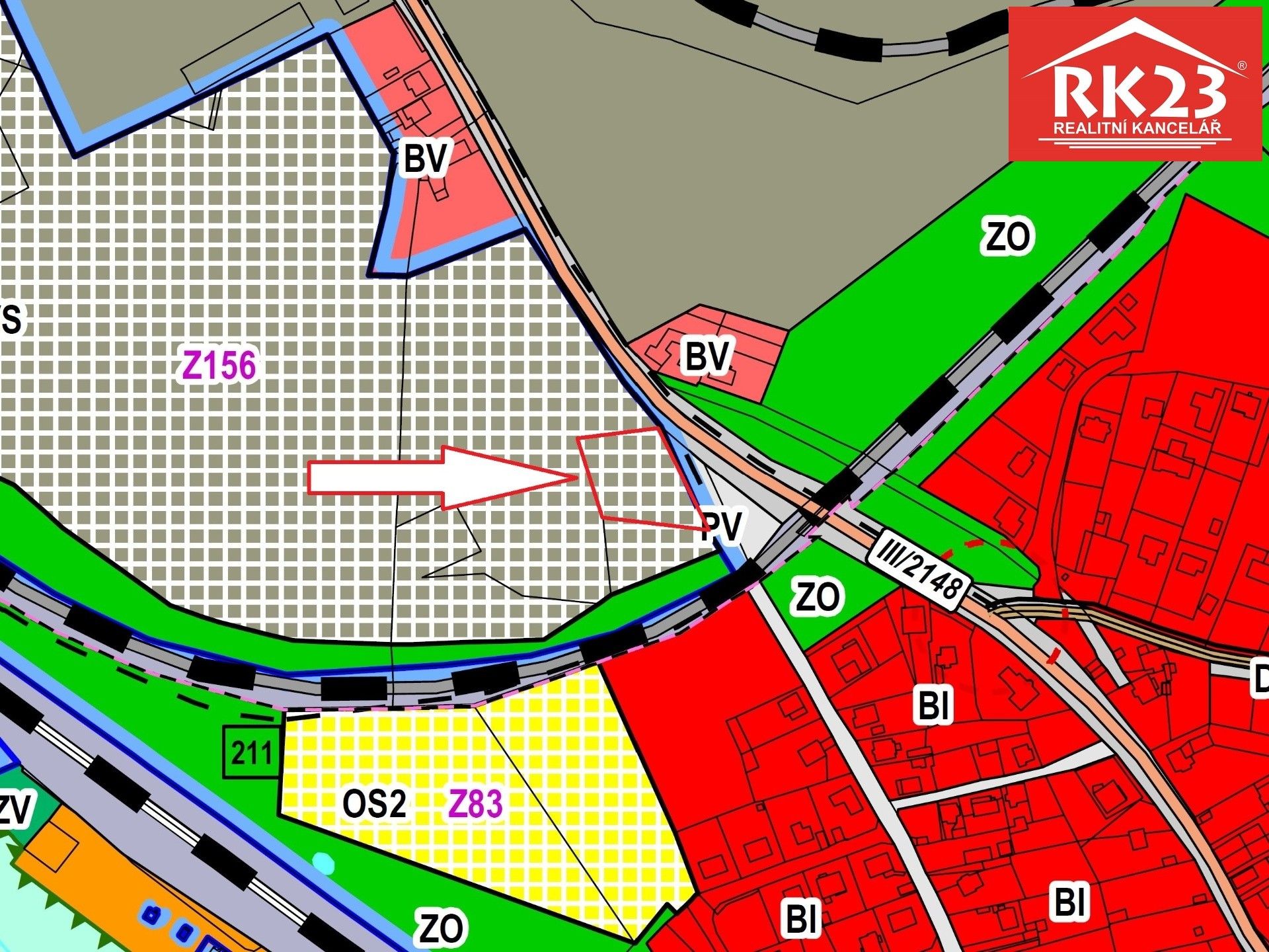 Komerční pozemky, Podhradská, Cheb, 2 385 m² - 2