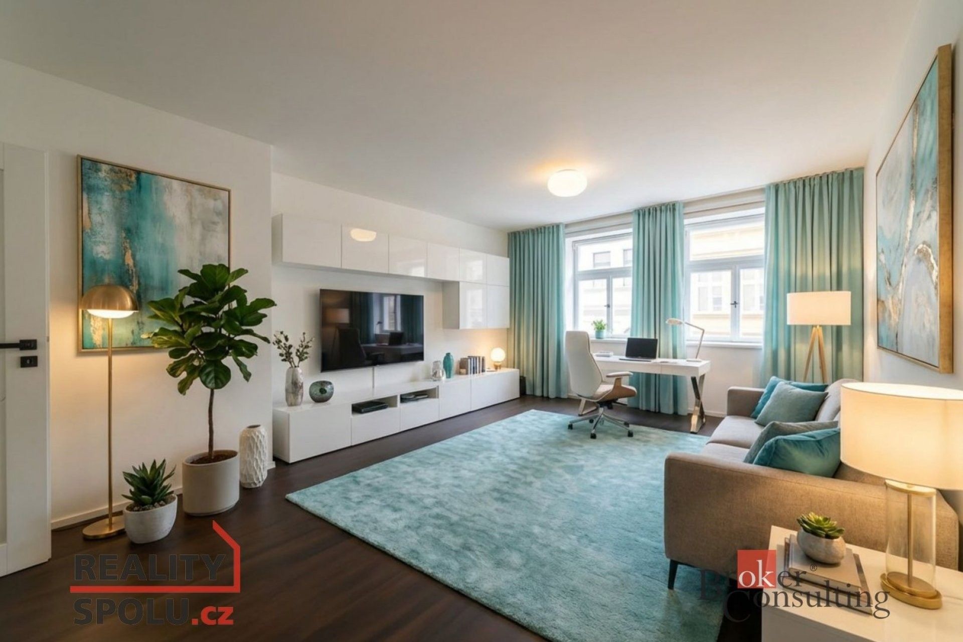 Pronájem byt 2+kk - Roháčova, Praha, 56 m²