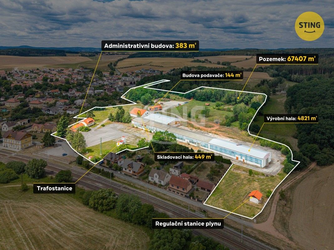 Výrobní prostory, Nádražní  , Blížejov, 5 979 m² - 1