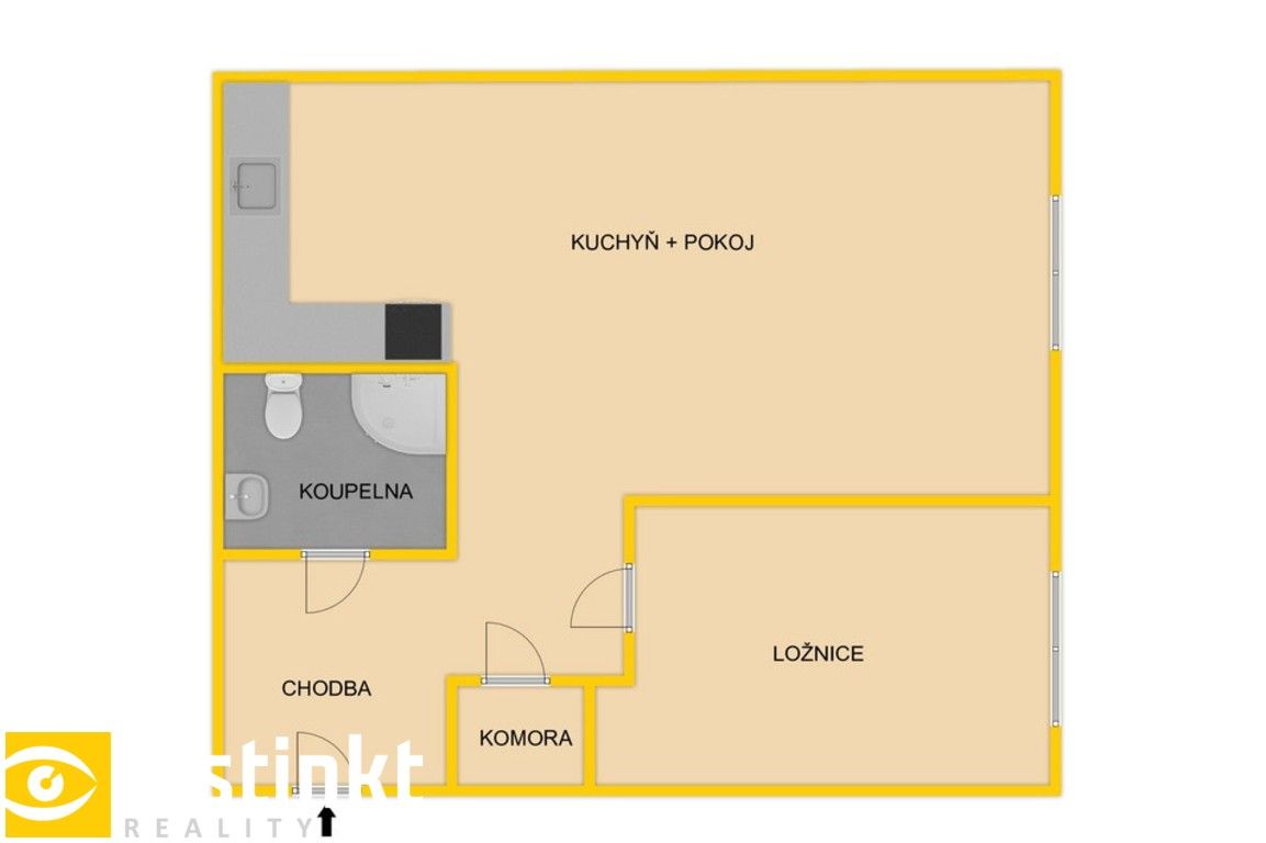 2+kk, Vochov, 43 m² - 2