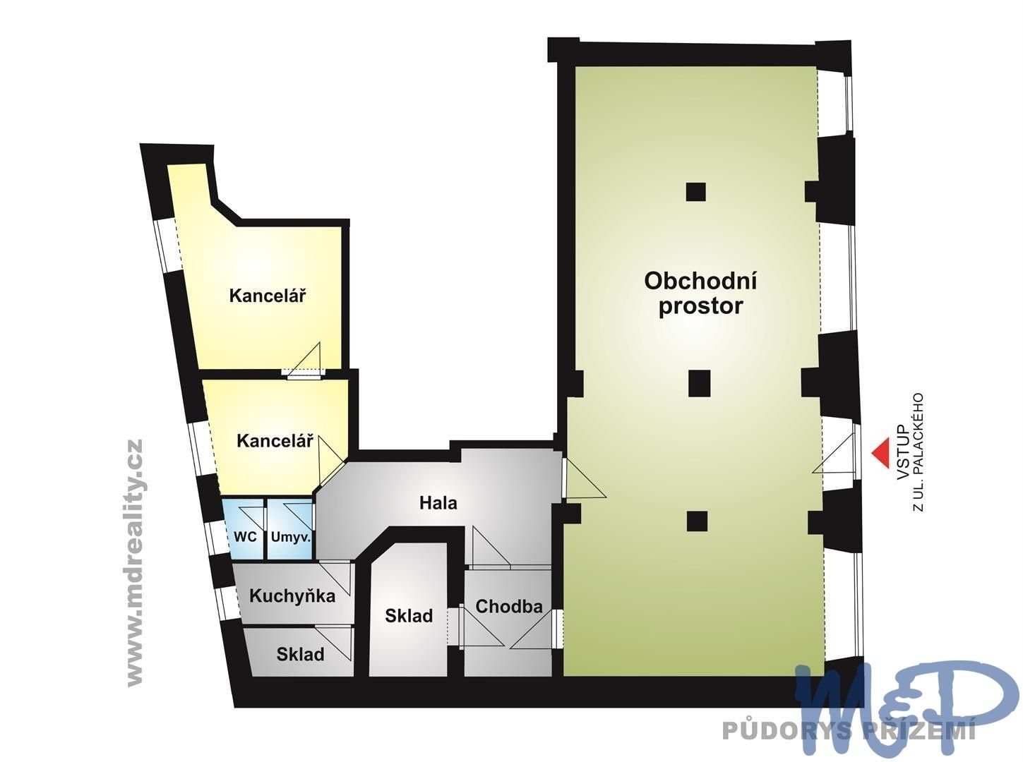 Kanceláře, Palackého, Jihlava, 132 m² - 2
