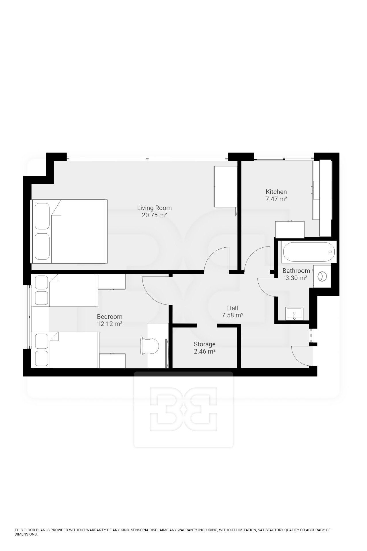 Byt 2+1 · 56 m² · Třinecká 672, Praha Letňany - 3
