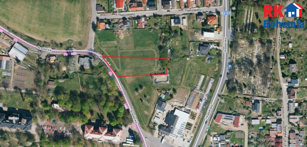 Pozemky pro bydlení, Bradlecká, Kosmonosy, 2 621 m²