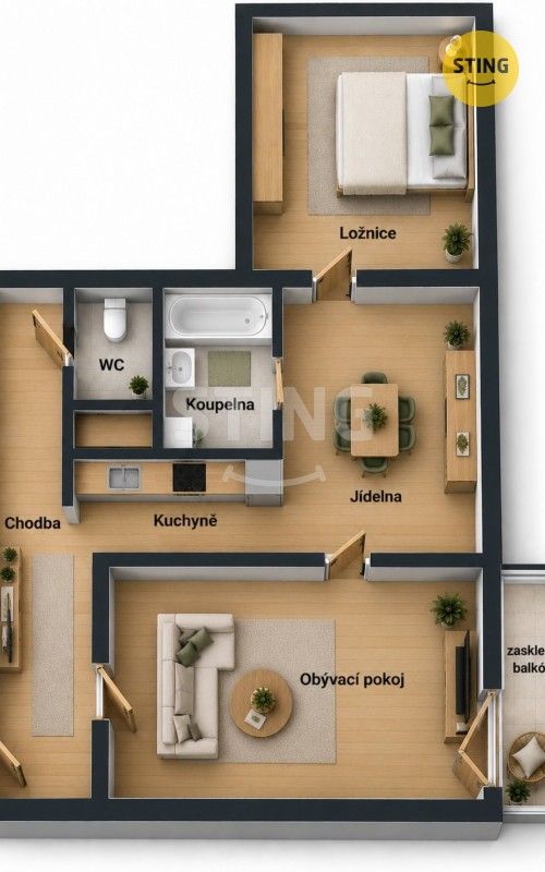 Byt 2+1 · 55 m² · Dolní, Bruntál - 3