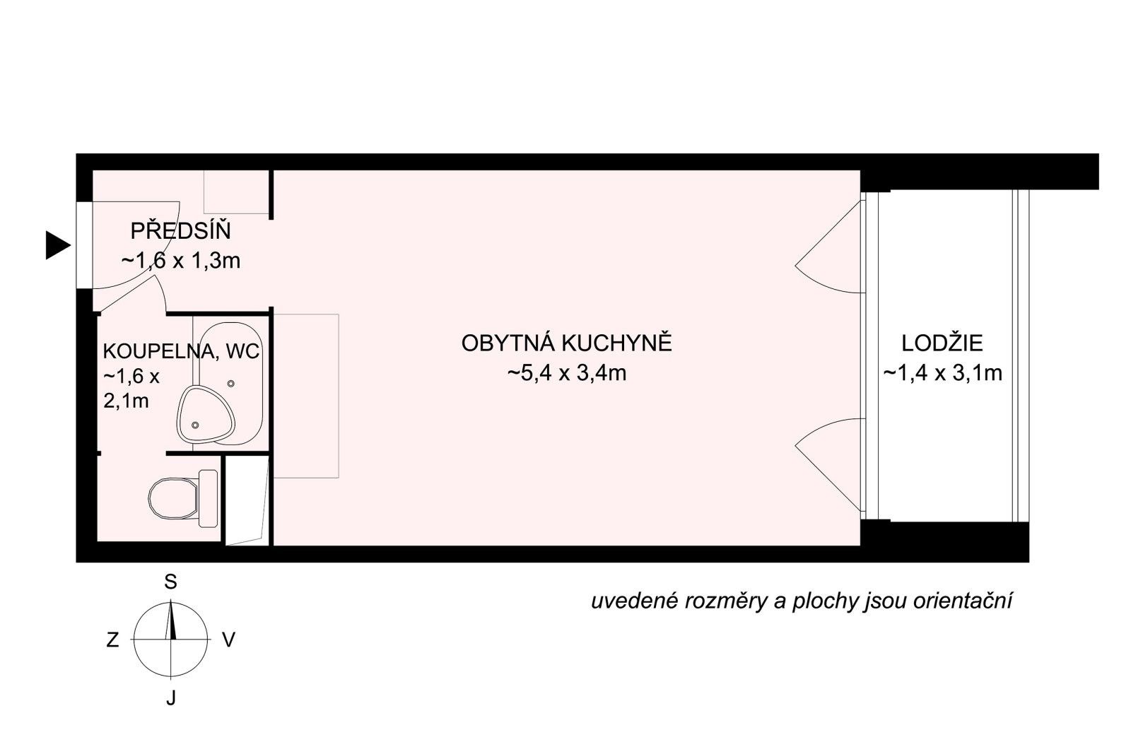 Byt 1+kk · 29 m² · Fr. Ondříčka 983, České Budějovice 2 - 4