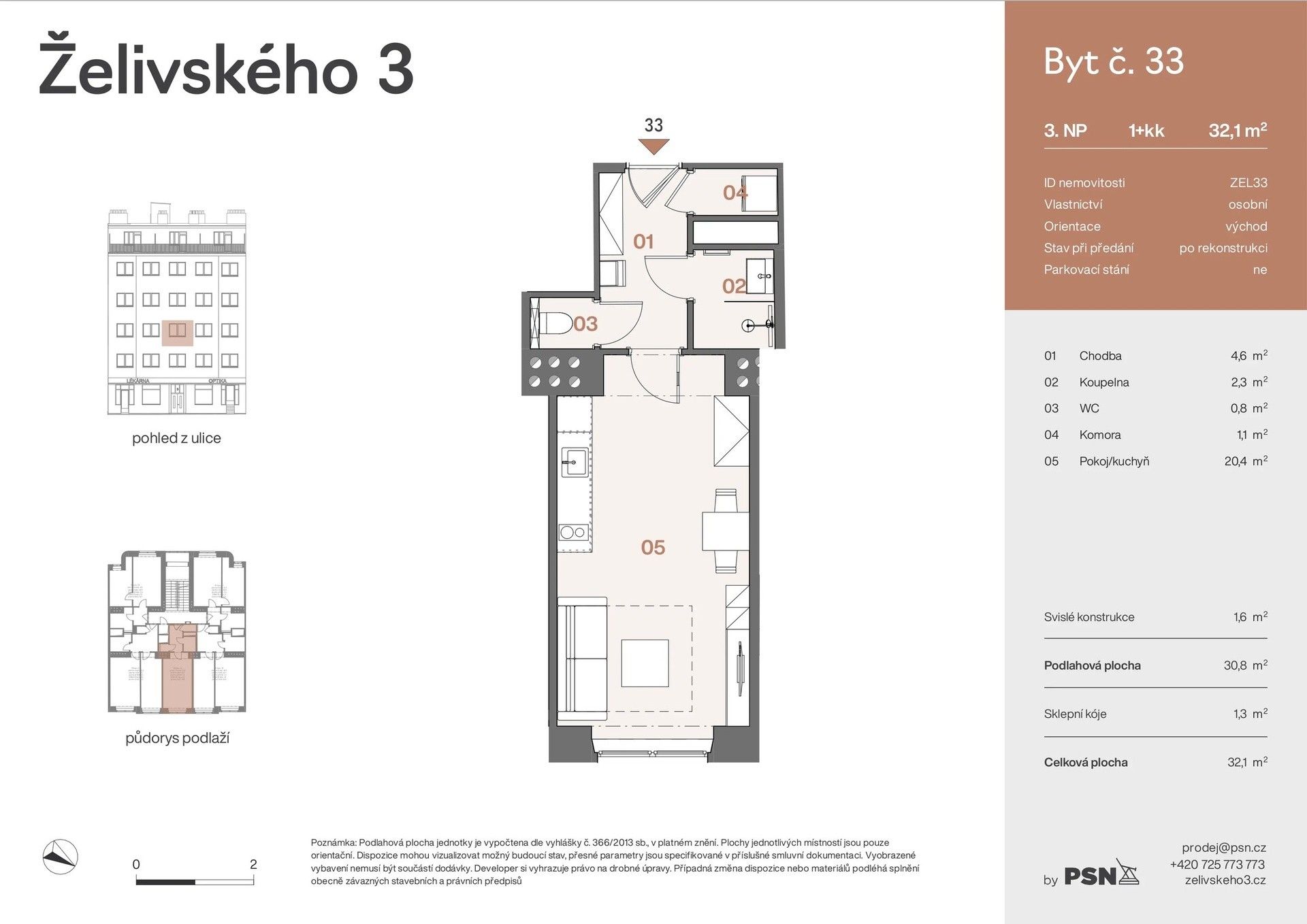 1+kk, Jana Želivského, Praha Žižkov, 29 m² - 2