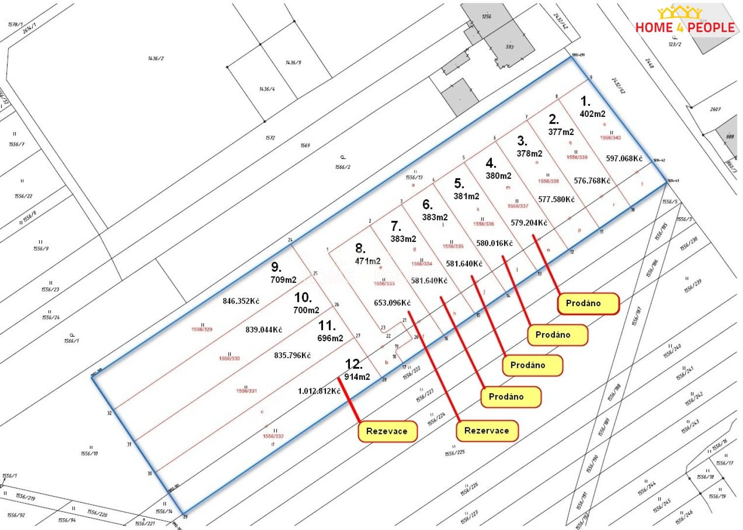 Prodej pozemek pro bydlení - Dolní, Tlumačov, 696 m²