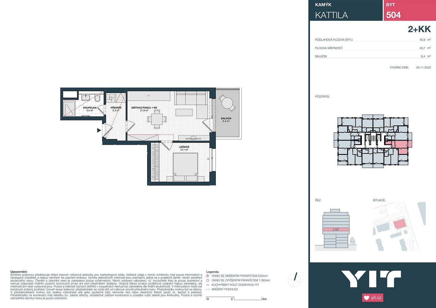 2+kk, Praha - Kamýk, okres Praha 12, Hlavní město Praha, 44 m² - 2