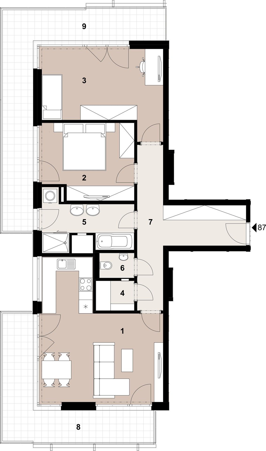 3+kk, Penízovková, Praha, 85 m² - 2