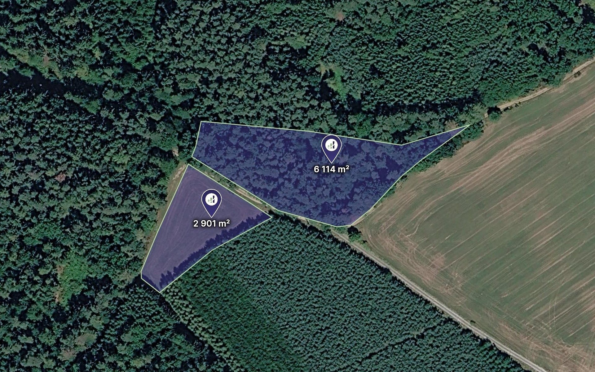 Lesy, Hrazany, 7 381 m² - 2
