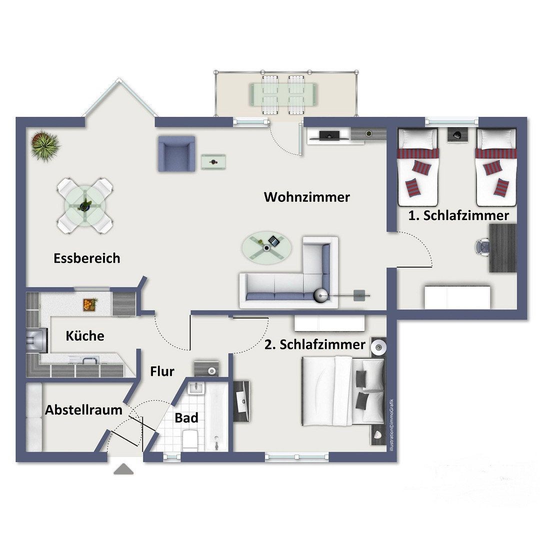 3+1, Waldstr. 5 B, , Mecklenburg-Vorpommern, 70 m² - 1
