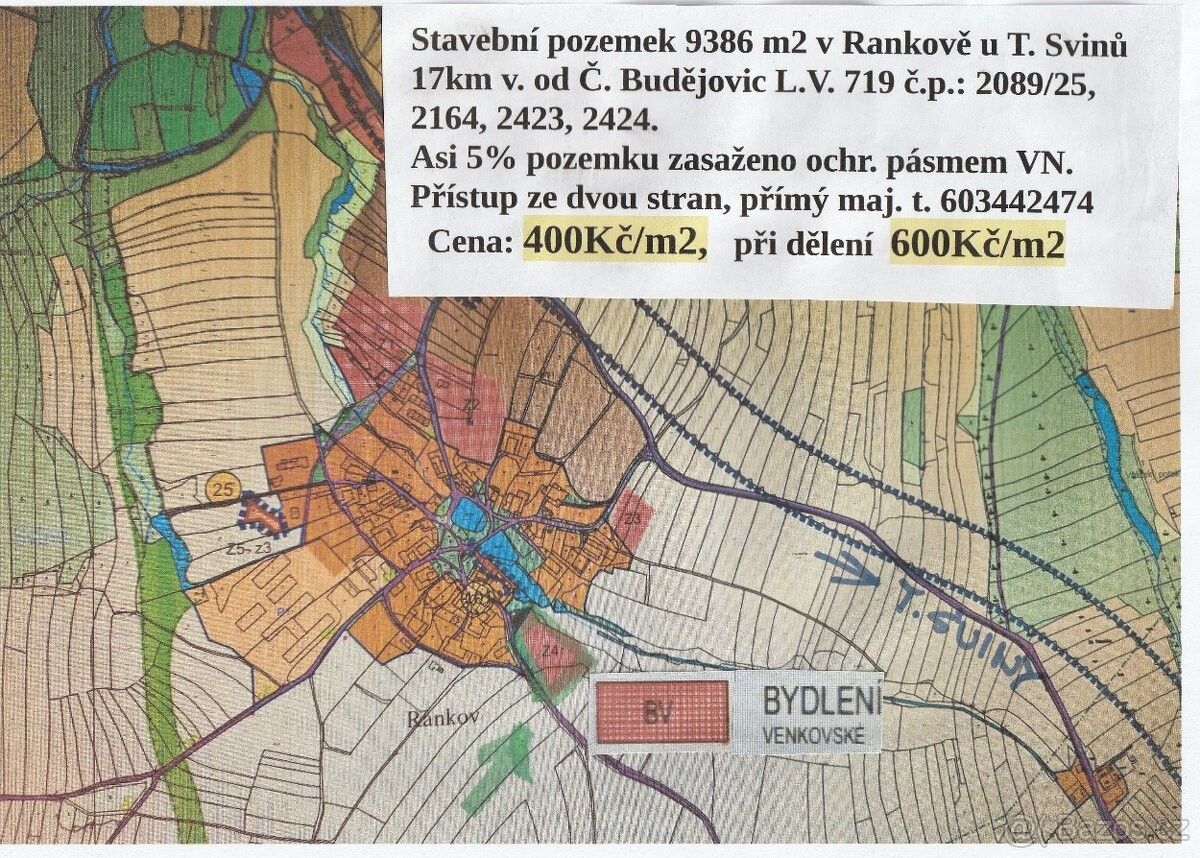 Pozemky pro bydlení, Trhové Sviny, 374 01
