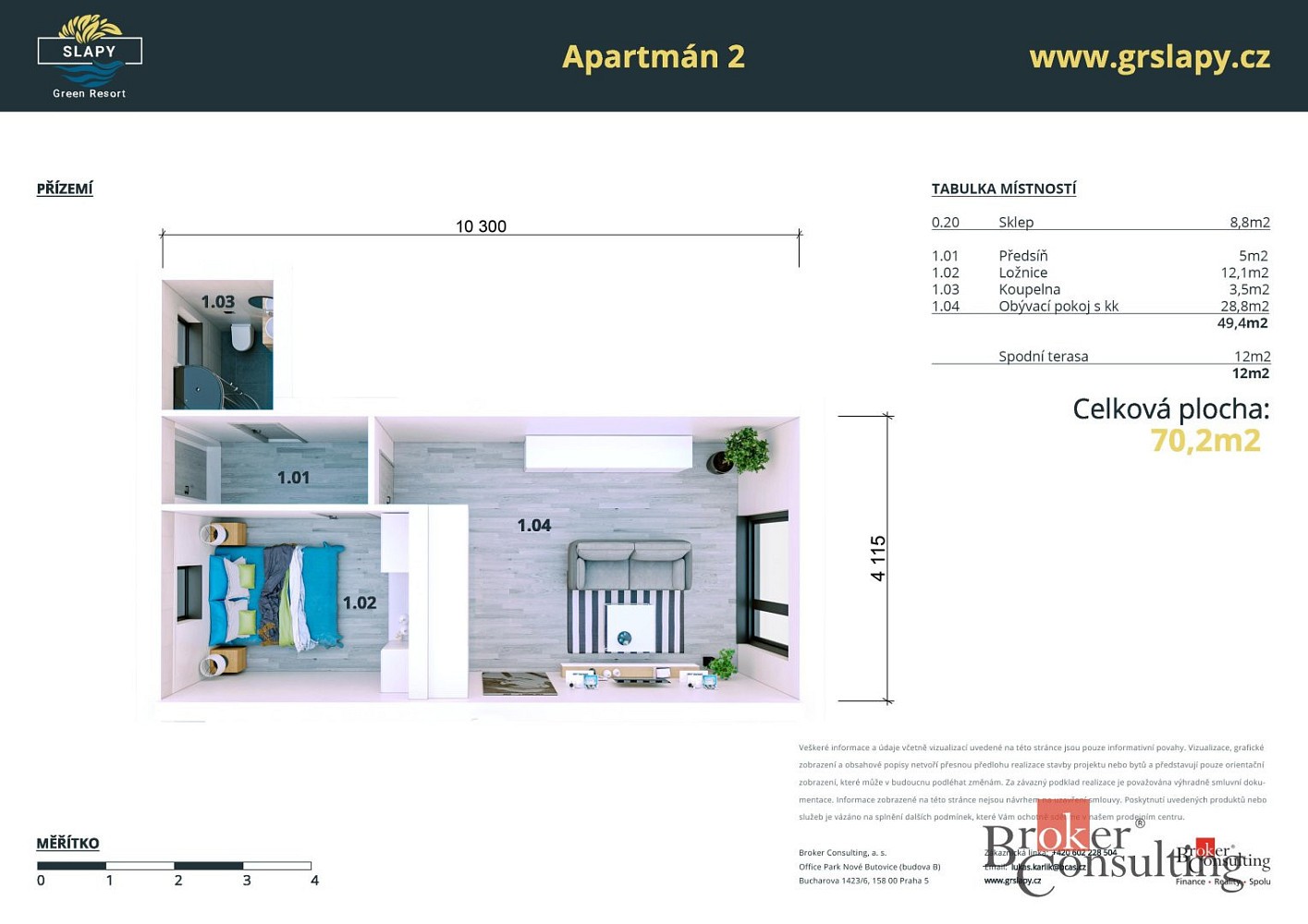 Byt 2+kk · 49 m² · Nalžovice - Oboz, okres Příbram - 3
