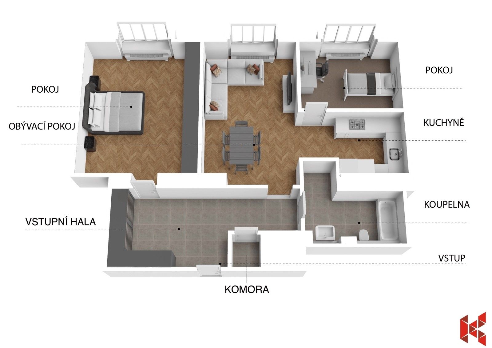 Prodej byt 3+kk - Vacínova, Praha, 87 m²