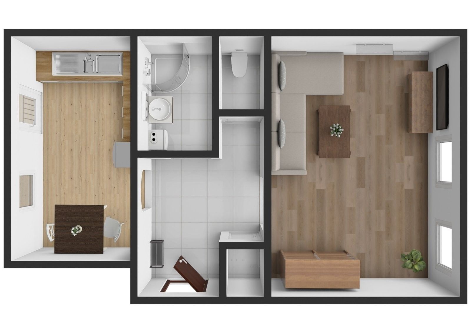 Pronájem byt 1+1 - Bohosudovská, Krupka, 45 m²