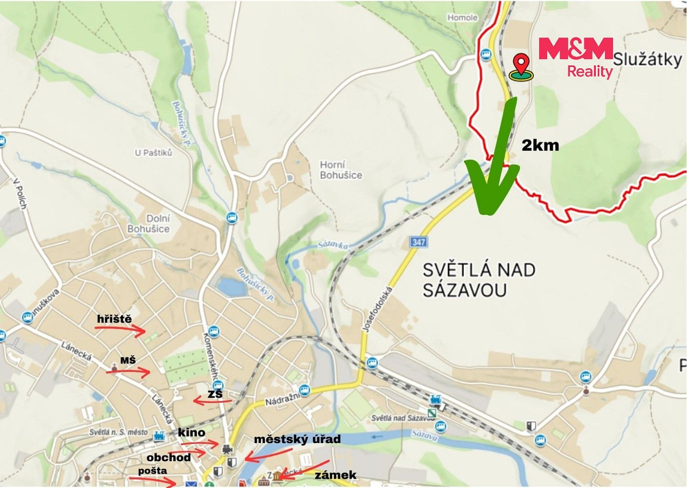 Pozemek pro bydlení · Služátky, okres Havlíčkův Brod, Kraj Vysočina - 4