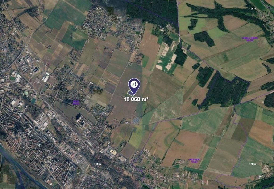 Zemědělské pozemky, Mělník, 1 677 m² - 2