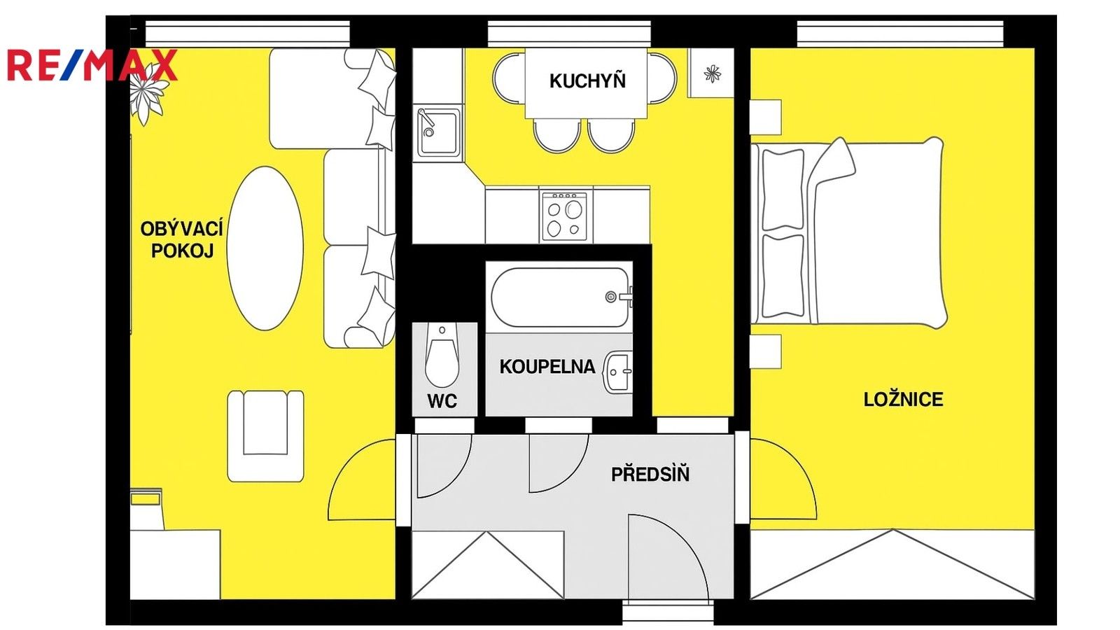 Prodej byt 2+1 - Fajmanové, Praha, 53 m²