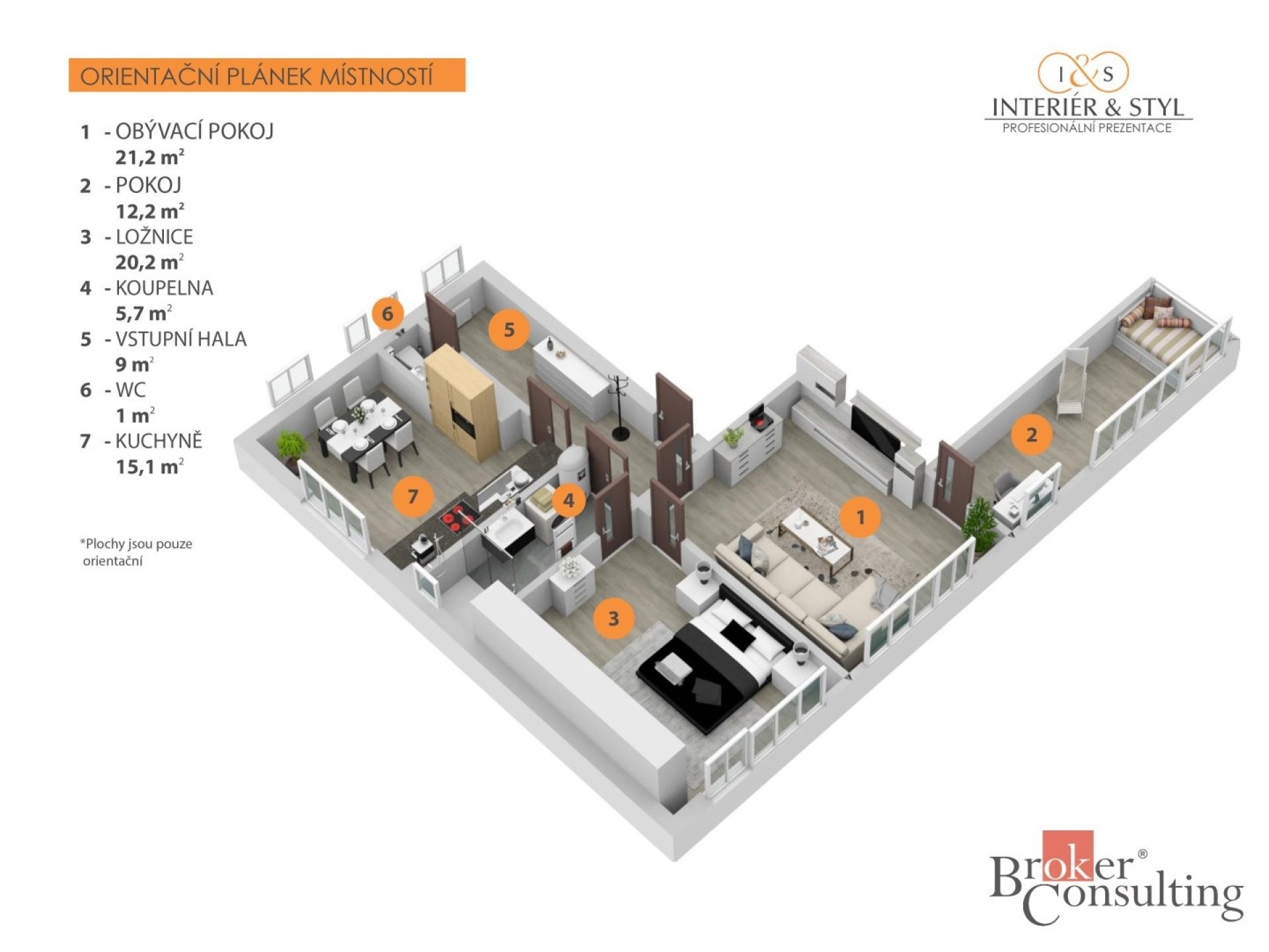 Byt 3+1 · 84 m² · Palackého náměstí 1364, Karlovy Vary - 4