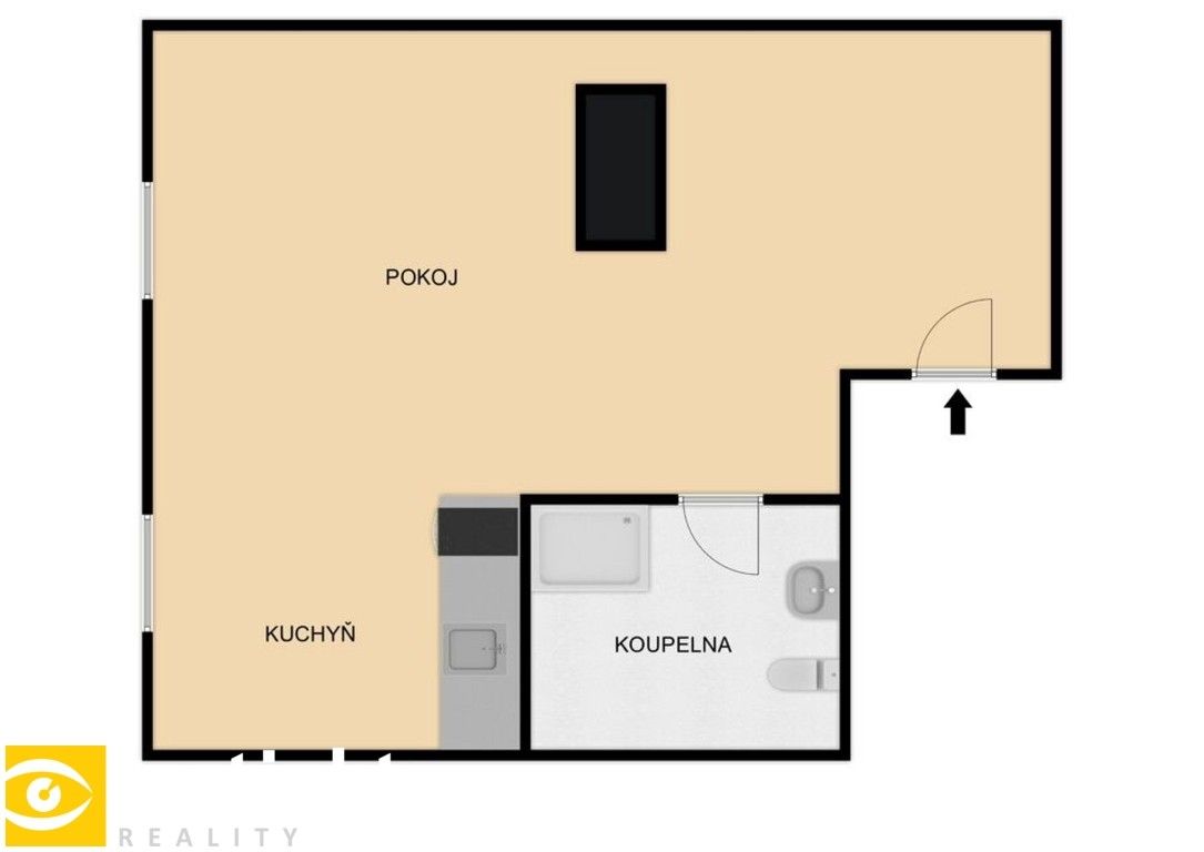 Pronájem byt 1+kk - Strážov, 39 m² - 2