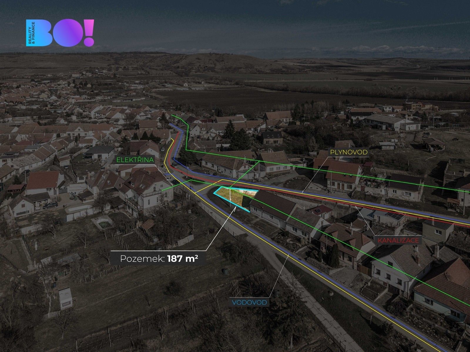 Prodej pozemek pro bydlení - Pouzdřany, 187 m² - 5
