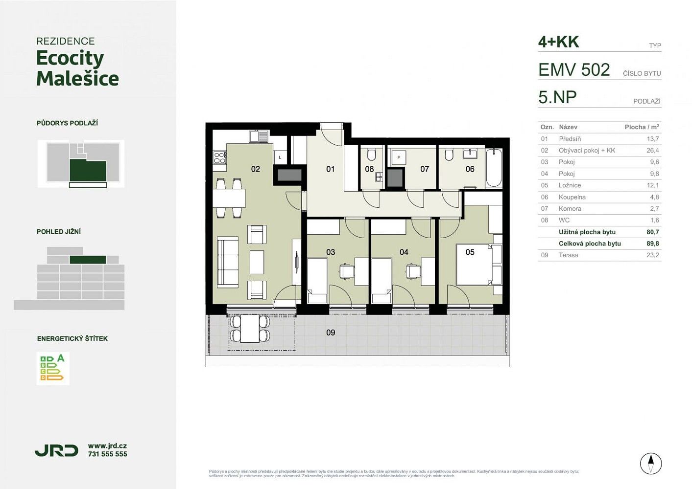 4+kk, Praha - Malešice, okres Praha 10, Hlavní město Praha, 90 m² - 2