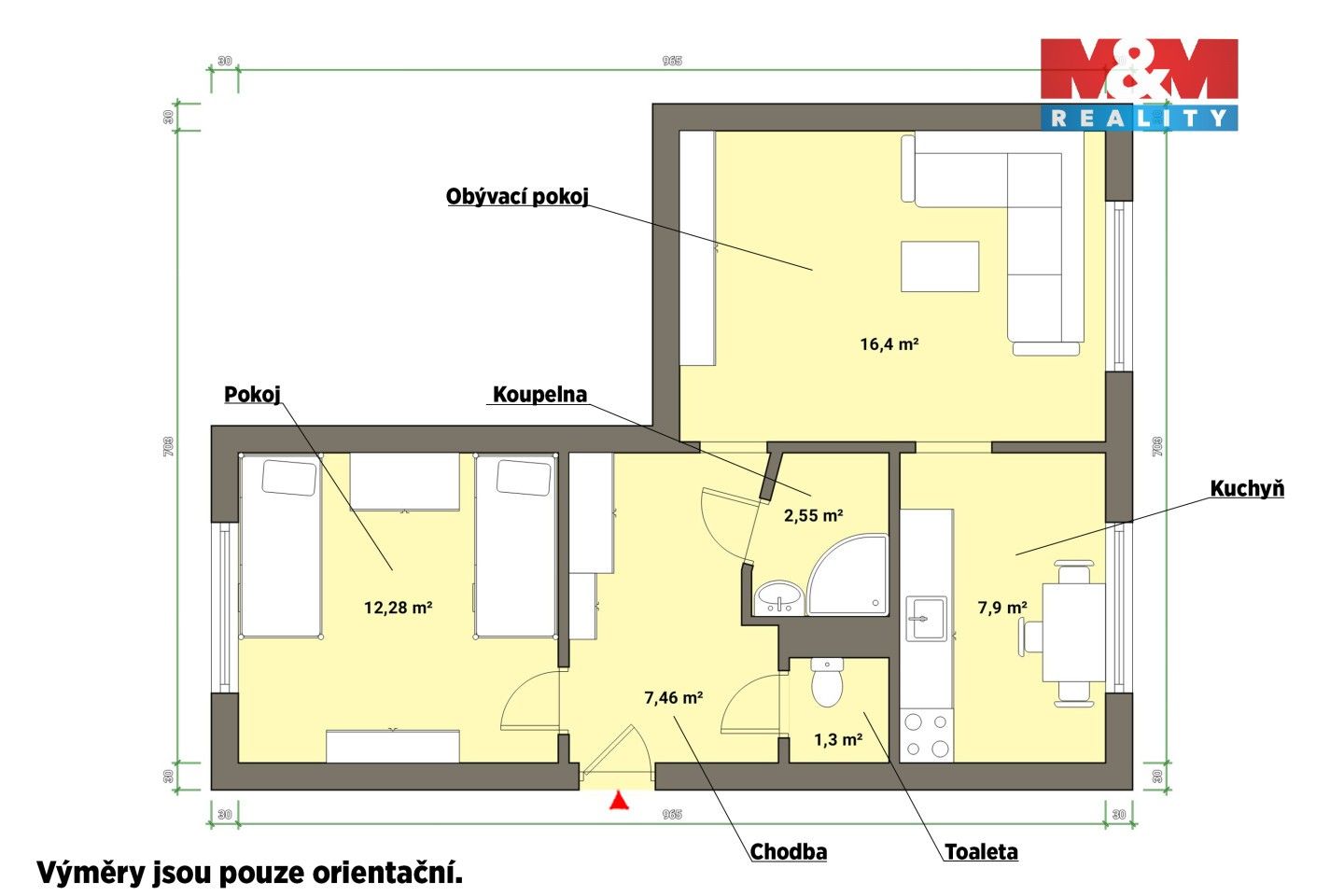 Prodej byt 2+1 - Bukovany, 51 m² - 5