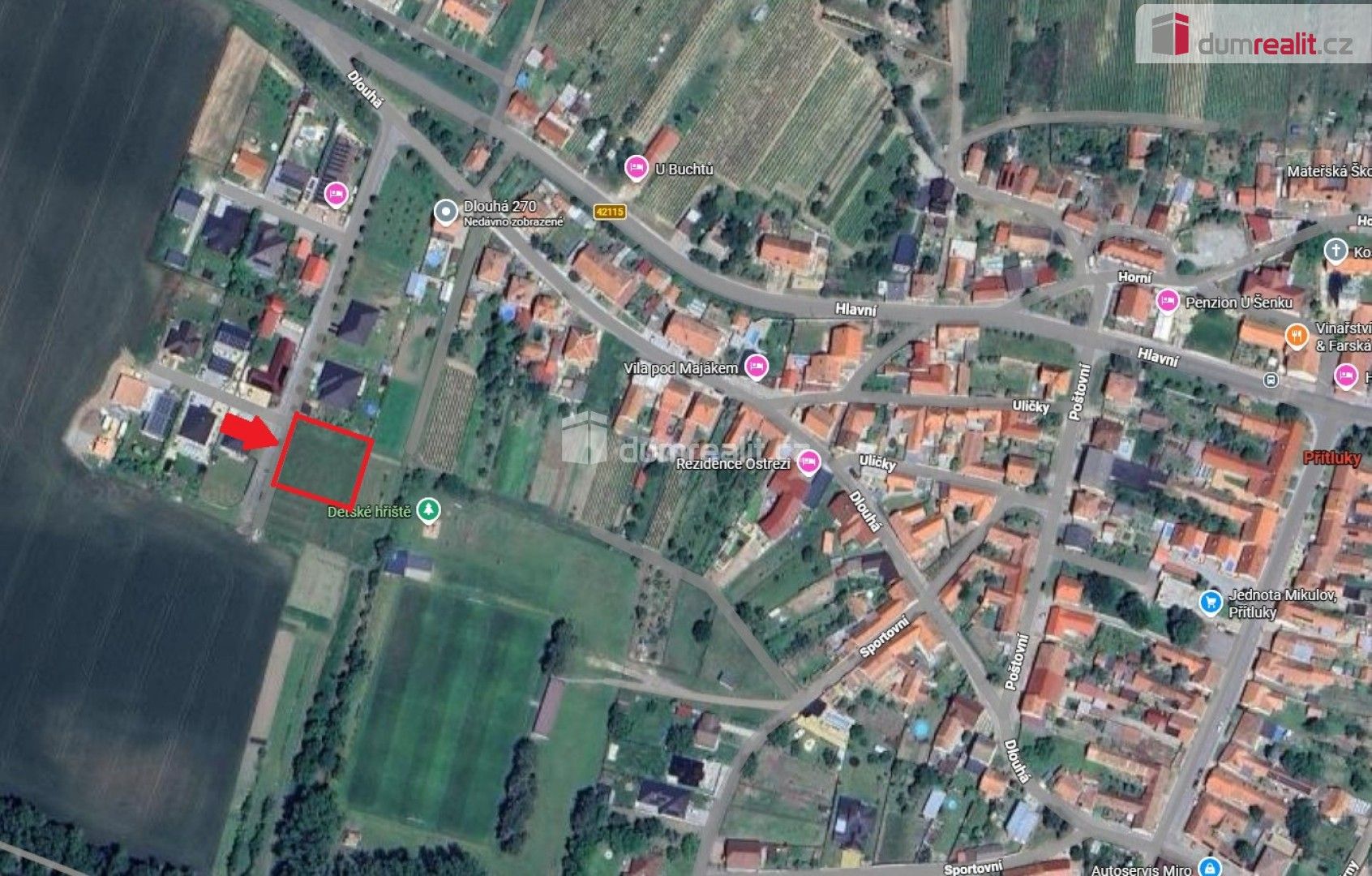 Pozemek pro bydlení · 1 269 m² · Dlouhá, Přítluky - 3