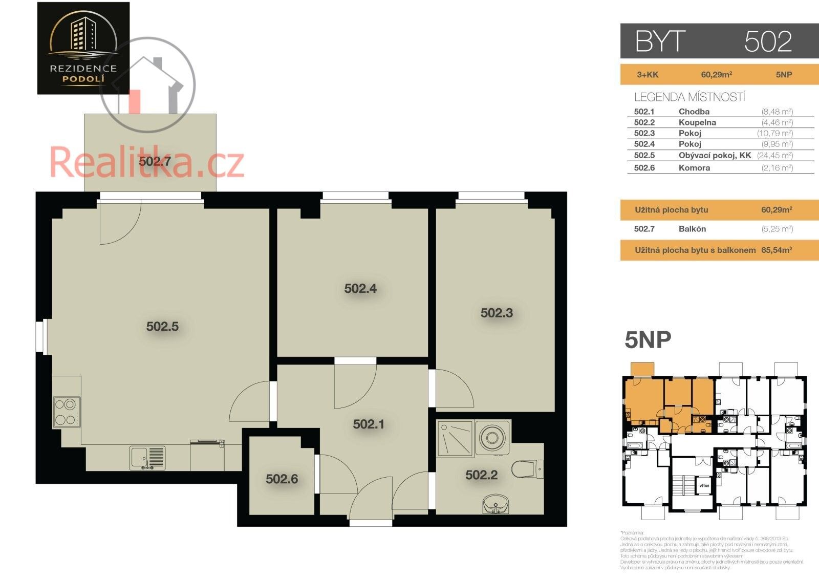 Byt 3+kk · 60 m² · Vlasákova 2869, Mělník - 3