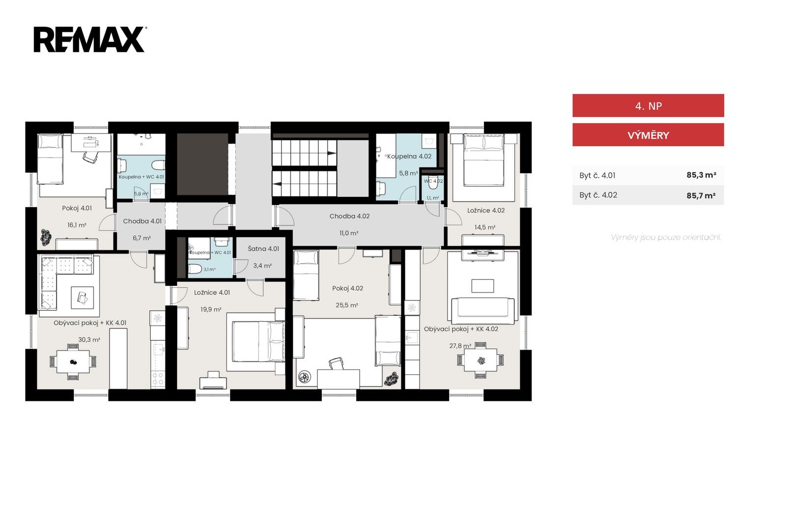 Byt 3+kk · 84 m² · Mcely - 4