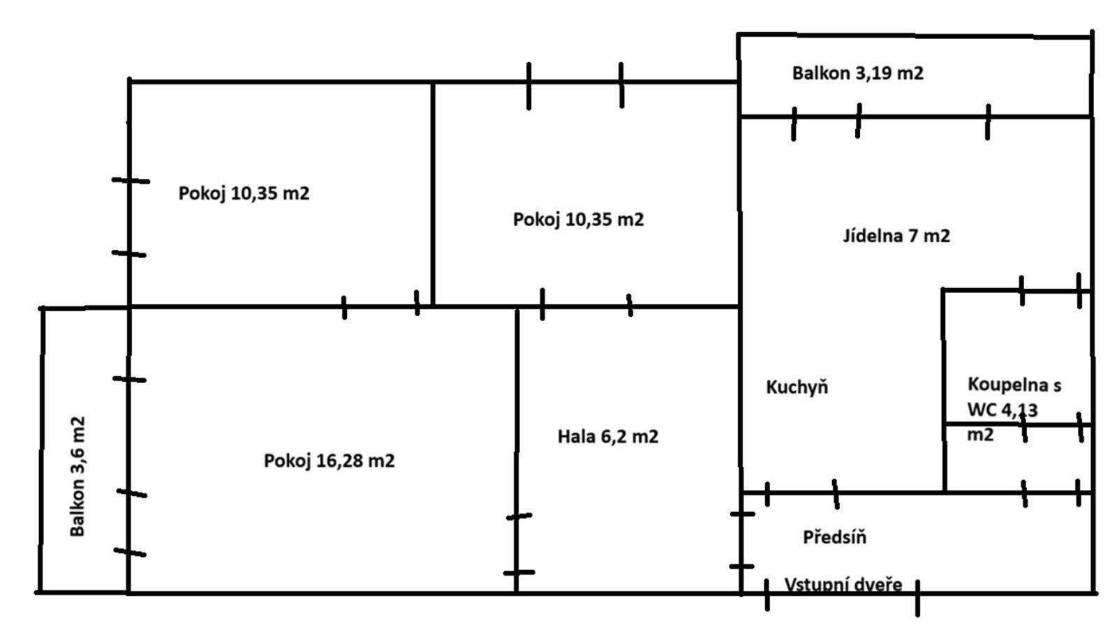 Prodej byt 3+1 - Dvořákova 703, Karlovy Vary Stará Role, 63 m² - 5