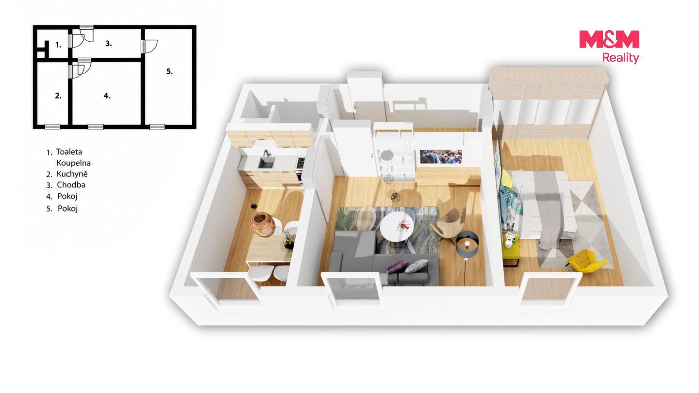Byt 2+1 · 44 m² · Werichova, Olomouc - 4