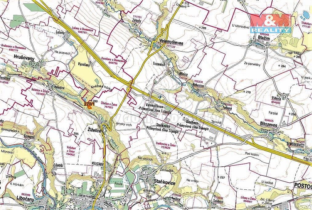 Prodej louka - Žiželice, okres Louny, Ústecký kraj - 2