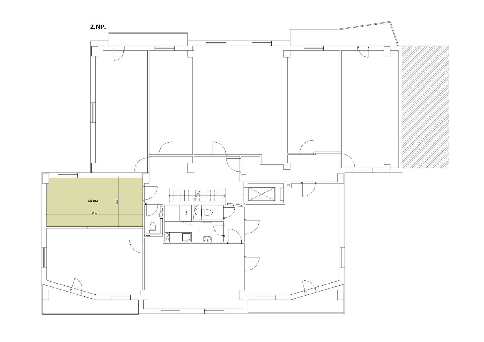 Kanceláře, Nový Zlíchov, Praha - Smíchov, 18 m² - 2