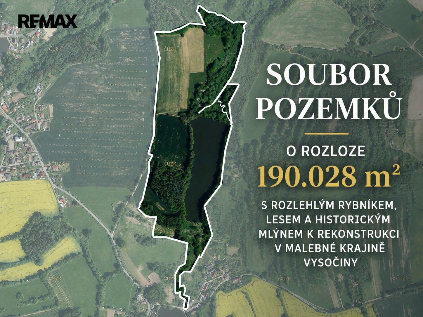 Rybníky, Čejov Hadina, 190 028 m² - 1