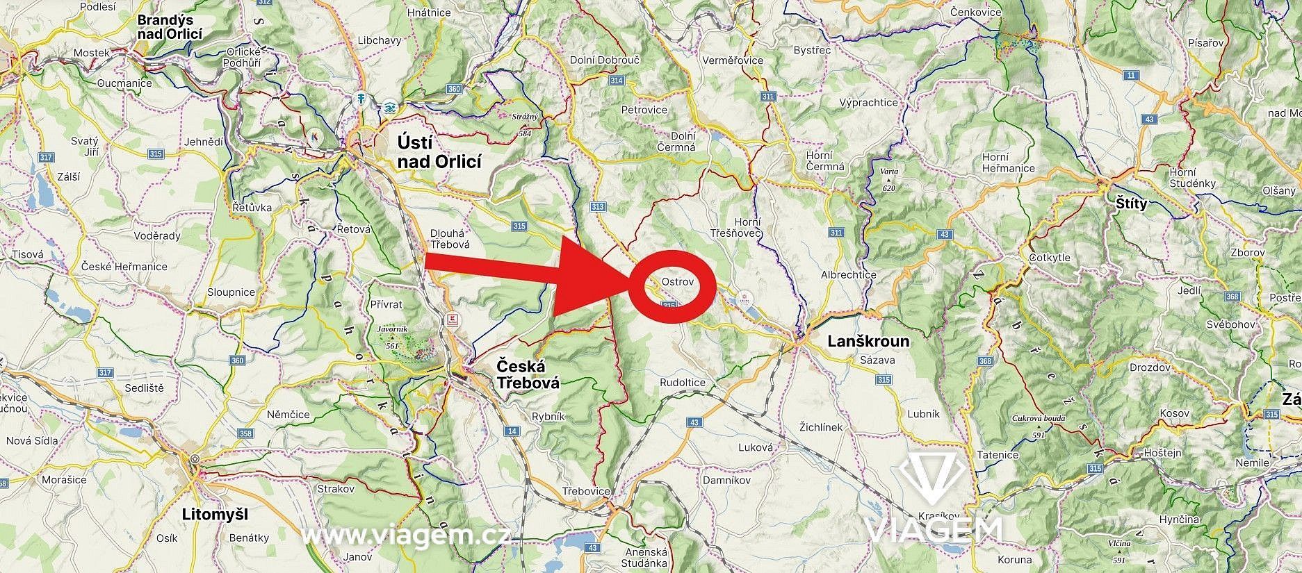 Pozemky pro bydlení, Ostrov, okres Ústí nad Orlicí - 1