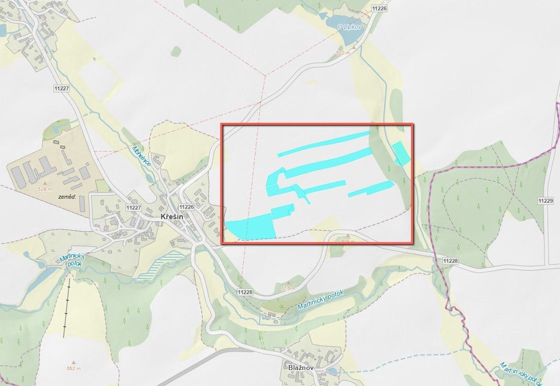 Pozemky pro bydlení, Křešín u Pacova, 394 24 - 1