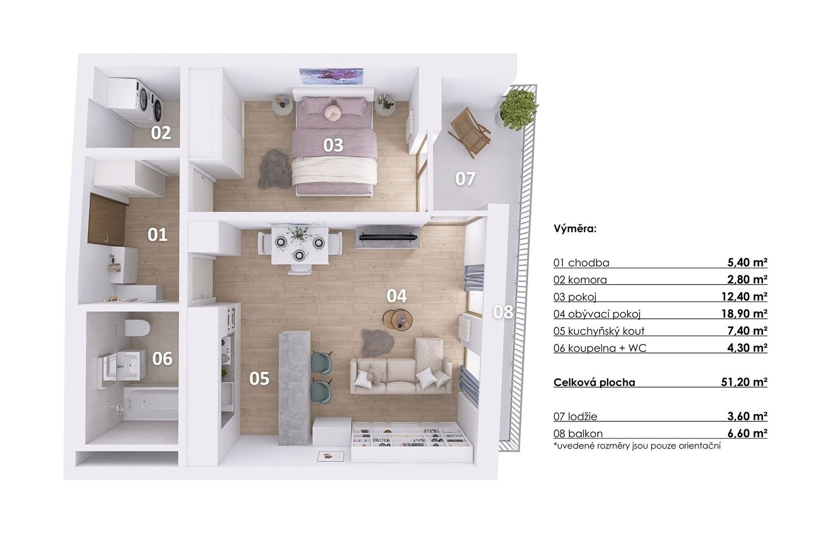Prodej byt 2+kk - Vrátnická, Praha, 51 m²