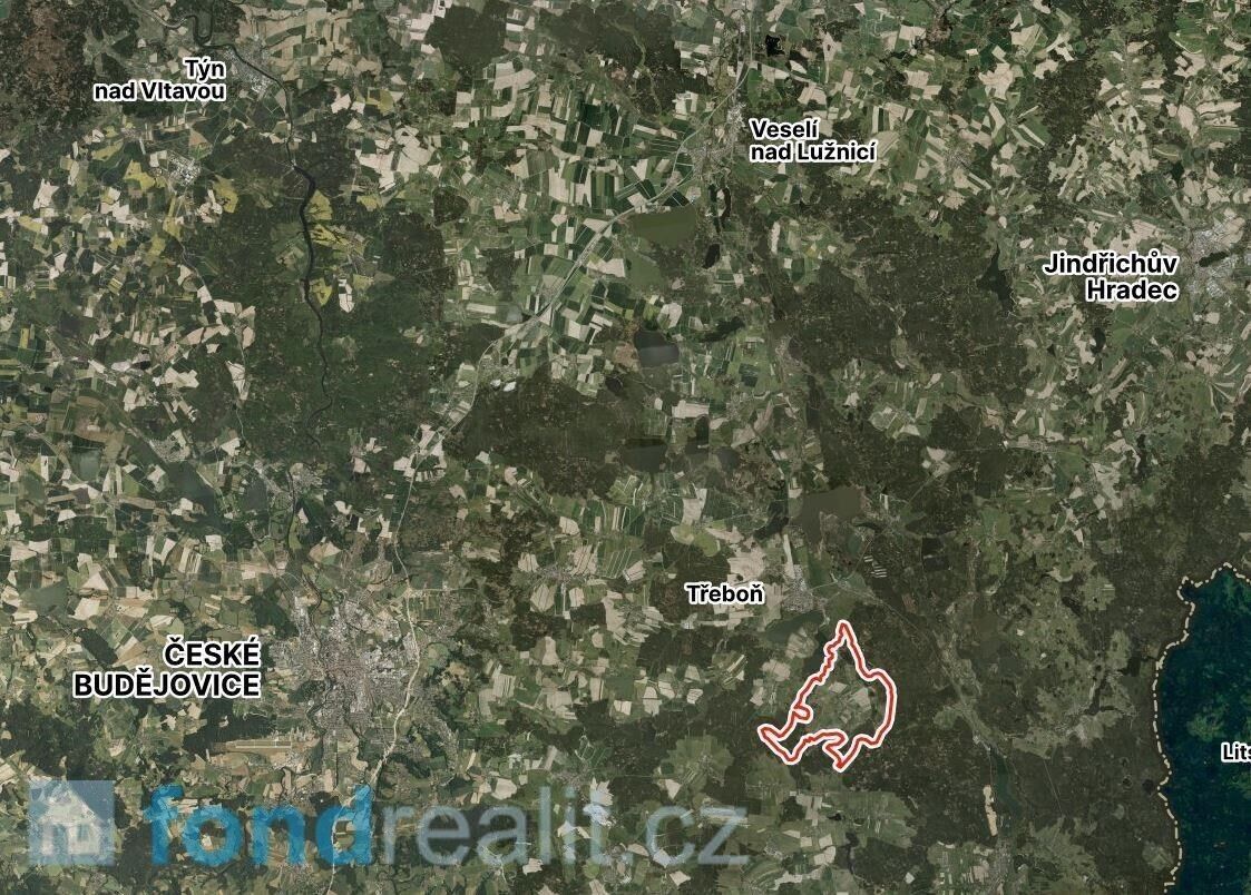 Prodej zemědělský pozemek - Třeboň Branná, 77 070 m² - 5