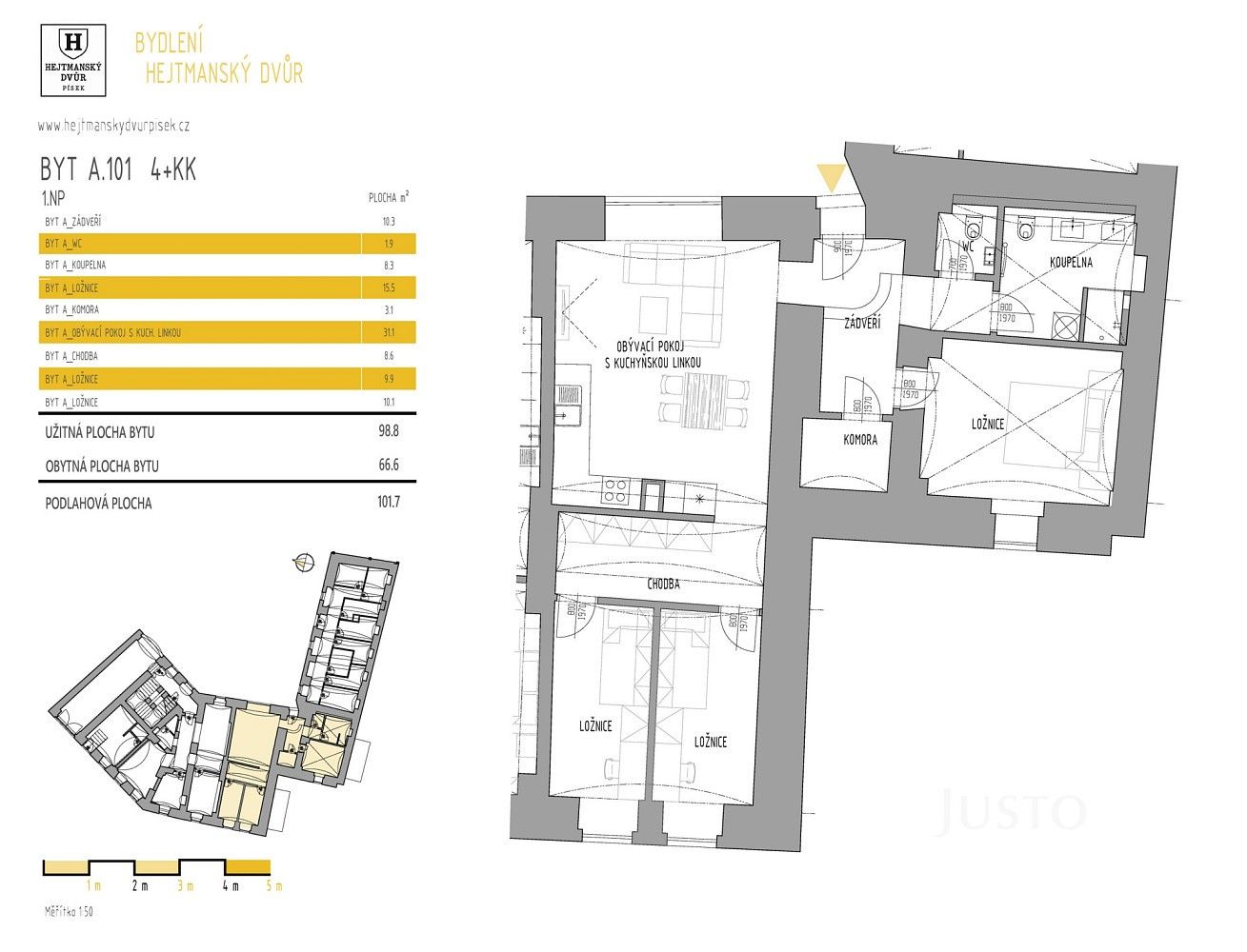 4+kk, Písek - Budějovické Předměstí, Jihočeský kraj, 98 m² - 2