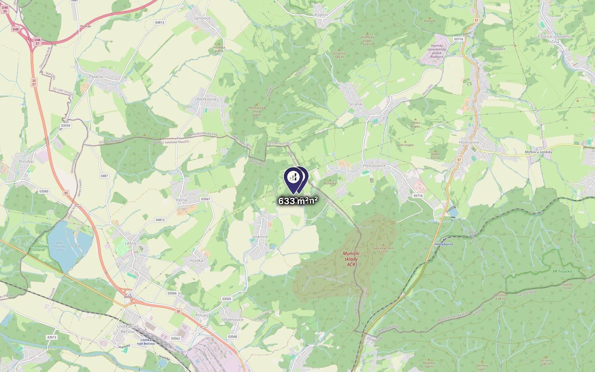 Louka · 1 470 m² · Lešná - 3