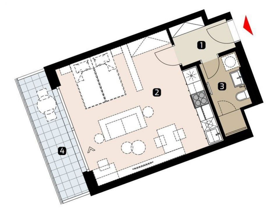 1+kk, Krásova, Praha, 41 m² - 2