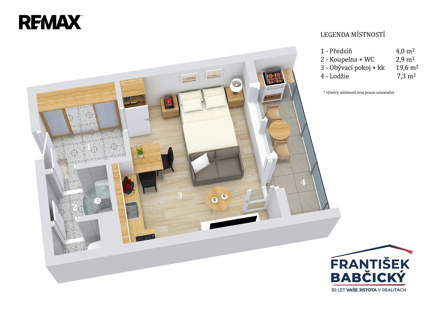 Byt 1+kk · 29 m² · Praha - Kamýk, okres Praha 12, Hlavní město Praha - 4